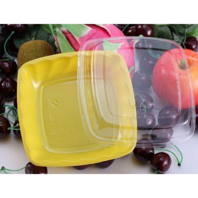 China Factory Sale Hot Customizable Disposable Food Clamshell Packaging Plastic PET Shaped Food Packaging Box With Lid for sale