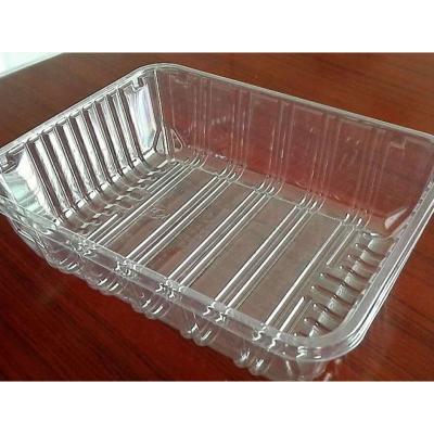 China Factory Price Disposable Customizable Small Cheap Red Mention For Customize Package Transparent PET Square Food Lock Box for sale