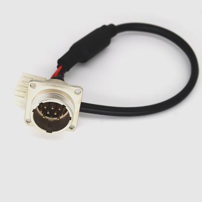 China Electronics 10Pin XLR Panel Mount Tin Soldering XLR Male Plug Cable Audio Video Netting for sale