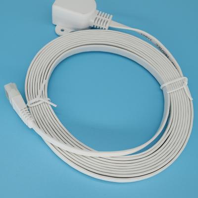 China rj45 rj45 waterproof flat outdoor male female patch network extension cable 078 for sale