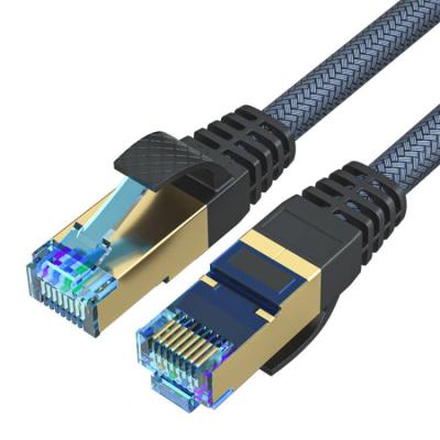 China 4 pair cable cat8 network cable copper 22awg high speed lan sftp cat8 cable 150 for sale