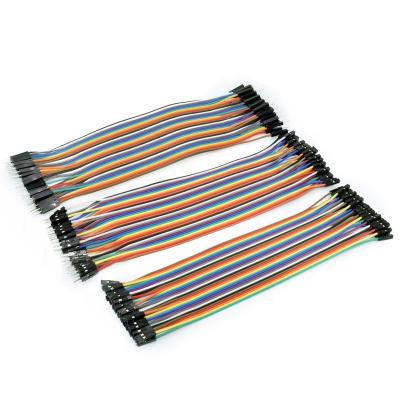 China Wire To Wire Flat Ribbon Cable Rainbow 2.54 F M Connector Jumper Wire OEM Customized Wire Harness AWM Ribbon Cable for sale