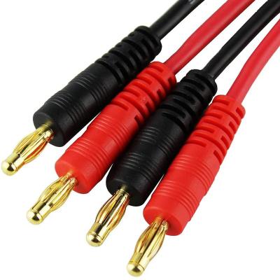 China XT90 Plug Gold Plated Musical Connector Electronics 4mm Banana Adapter Speaker Charging Cable for sale