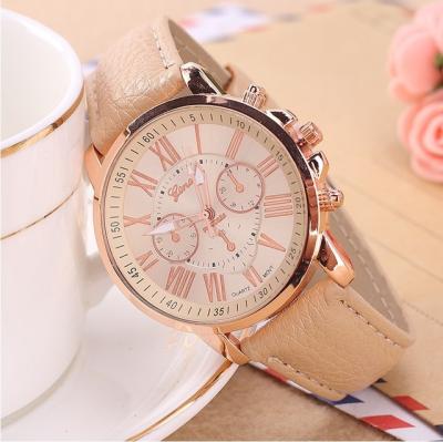 China Luxury brand stainless steel quartz watch men women leather ladies fashion wristwatch clock relogio feminino masculino 8A01 for sale