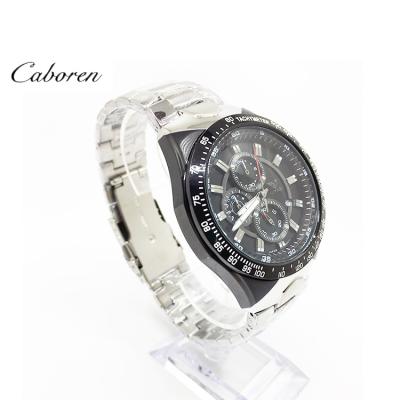 China Chronograph luxury resist 5 bar stainless steel Japan movt quartz watch kol saati for sale