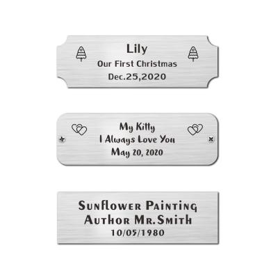 China No Fingerprint Office Metal Wholesale Custom Aluminum Nameplates for sale