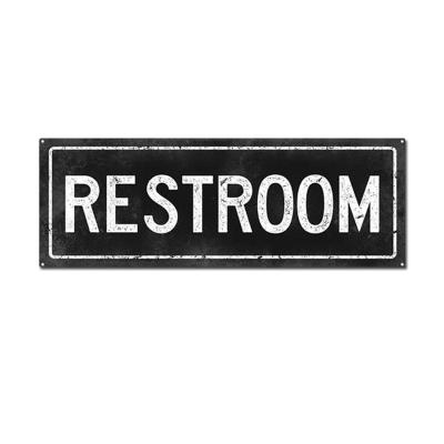 China No Fingerprint Customized Metal Aluminum Building Plate Men Women Restroom Sign for sale