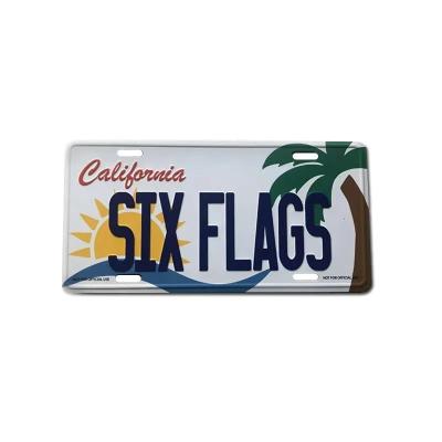 China North America Custom Design Decorative Embossed Car Number Metal License Plate for sale