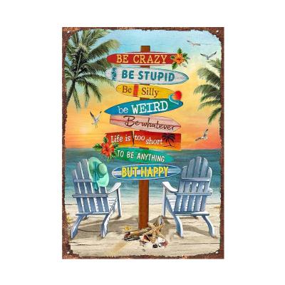 China Retro Global Wholesale Vintage Garge Wall Decoration Metal Tin Signs for sale