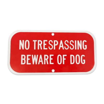 China No Fingerprint Cheap Price Plate Aluminum Red Warning Metal No Trespassing Sign for sale