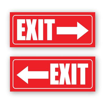 China No Fingerprint Rust Free Reflective Keep Clear Emergency Exit Safety Sign Plate for sale