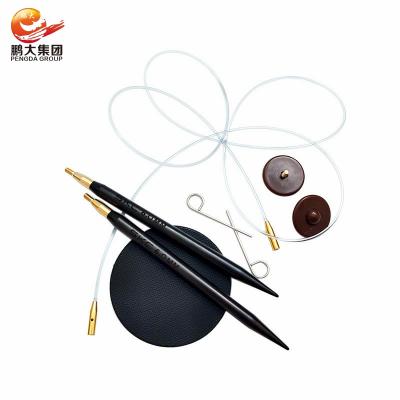 China Double Ended Line 40-100cm Connecting Interchangeable Wooden Circular Knitting Hook Kit 3.5mm-8.0mm Needles Set For Hand Knitting for sale