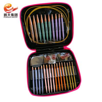 China Double Ended 13 Pair Tunisian Crochet Set Replaceable Weaving Pins Round Ring Circular Knitting Needles For Hand Knitting for sale