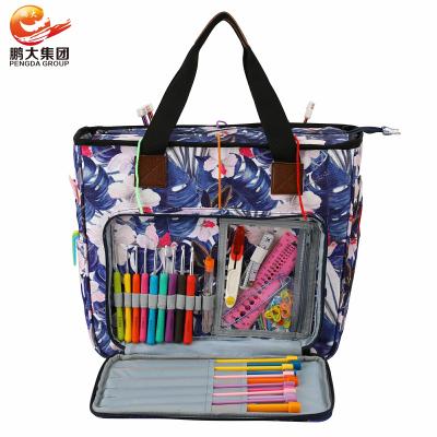 China Yarn Crochet Sewing Needle Weave Christmas Storage Organizer Yarn Viable Knitting Bag for sale