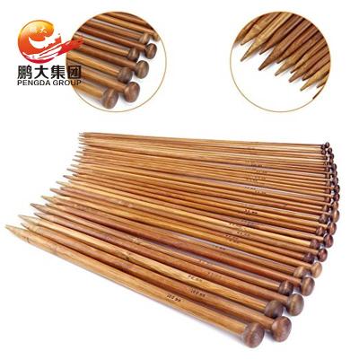 China Wholesale Convenient Crochet Hook Knitting Needle Set 18 Pcs Knitting Tools Needles Bamboo Sticks for sale