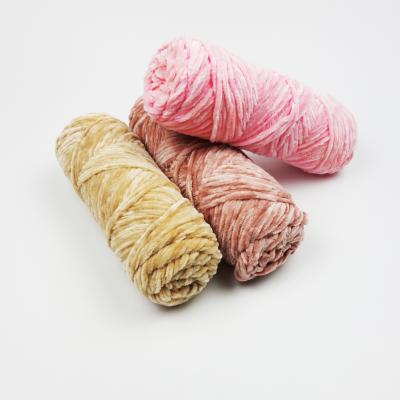 China Fancy Yarn Chenille Yarn Polyester Yarn Sustainable Soft For Crocheitng Weaving Cheap Price for sale