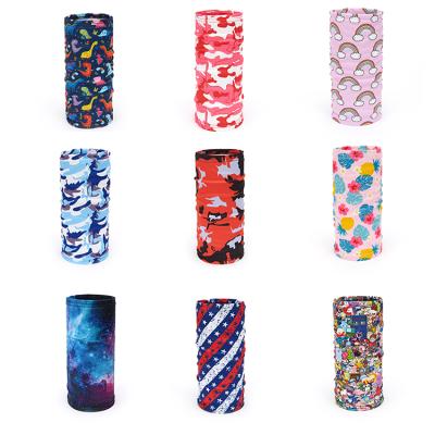 China Outdoor Activities Cardboard Tube Bandana Multifunctional Soft Colorful Printing Kids Neck Cuff for sale