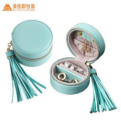 China High End Traveling Jewelery Organizer Storage Ring Jewelry Box Eco - Friendly Leather for sale