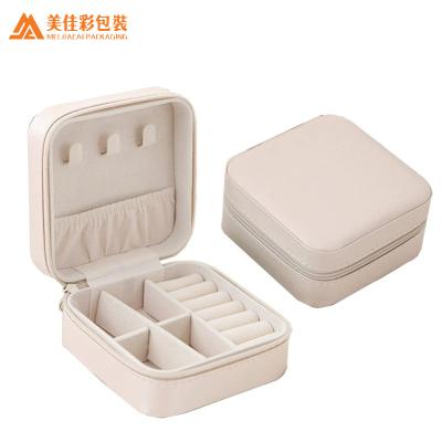 China Small Luxury Logo Jewelry Organizer Bag Jewelry Box Travel Eco - Friendly for sale