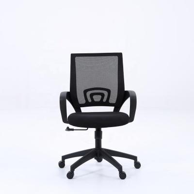 China Modern PP Computer Armrest Swivel Chair Mesh Fabric Visitor Office Revolving Chair for sale