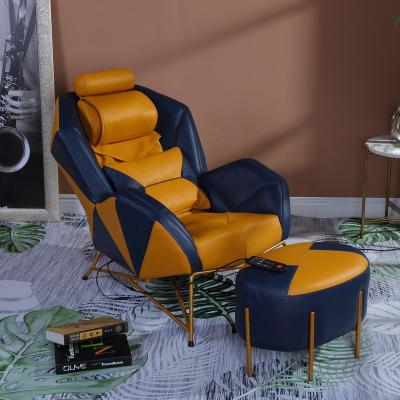 China Modern Electric Massage Recliner Sofa Furniture Single Relax PU Leather Function Salon Chair With Footrest And Massage for sale