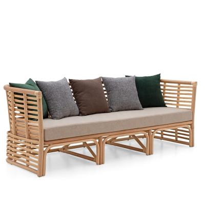 China Leisure Wicker Sofa Living Room Rattan Cultural Heritage Intangible Sofa Outdoor Garden Sofa for sale