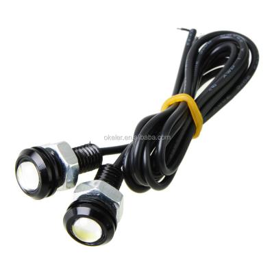 China 110Lm 2pcs Car Motorcycle 3W LED DRL Eagle Eye Daytime Running Tail White Backup Light for sale