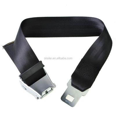 China Best Quality 70cm Black High Quality Aircraft Seat Belt Extender Flat Supplement for sale