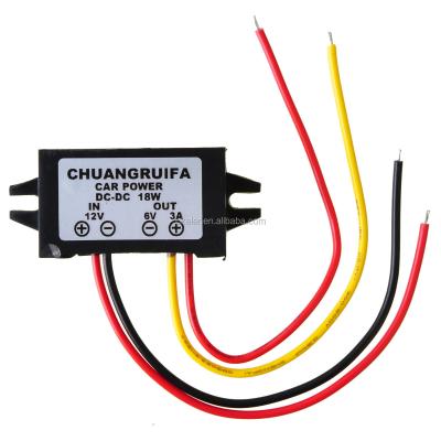 China High Quality Waterproof Stable Performance 12V Step Down to 6V 3A 18W DC Power Converter for sale