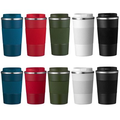 China Wholesale 510/380ml Logo Double Stainless Steel Travel Viable Custom Coffee Tumbler Thermal Insulated Coffee Cup Mug With Lid for sale