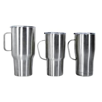 China 20 Ounce Wholesale Disposable Double Wall Tumbler Cup With Handle 30 Ounce Stainless Steel Vacuum Travel for sale