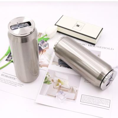 China Sustainable 12oz Stainless Steel Soda Bottle Can Coke Vacuum Insulated Sustainable Can Coke Shape Cup With Lids Tumbler Cups for sale