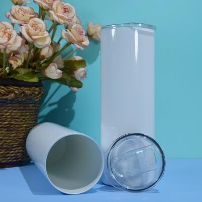 China Stainless Steel Lean &Out Sublimation Tumbler Vacuum Insulated 20oz Double Wall Tumbler White Stocked Cups In Bulk Wholesale for sale