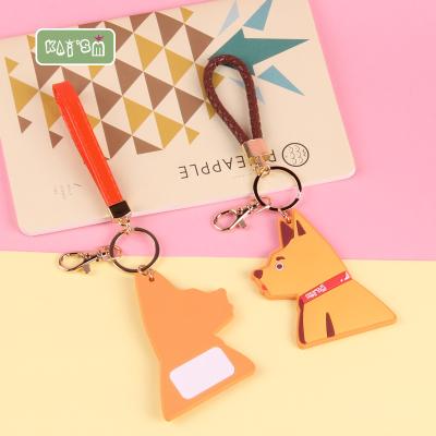 China KAI'SM 3D Cartoon Dog Luggage Tag Personality PVC Luggage Tag Waterproof Soft Support Customized Service for sale