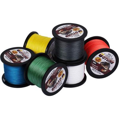 China Floating Line Fishing Braided X4 PE Lines 500M 12-80LB Fishing PE Line 4 Stands for sale