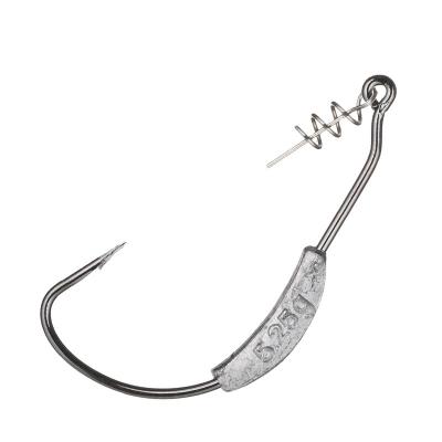 China Carbon Steel Weighted Worm Hooks Weedless Jig Heads for Zman Berkley Gulp Squidgy Fishing Lures for sale