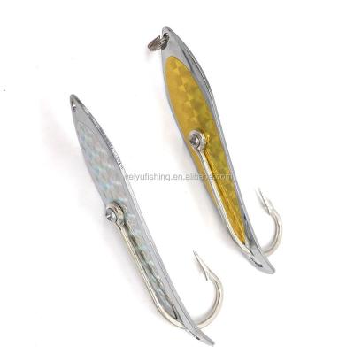 China Metal High-quality Single Double Hook Fishing Multicolor Metal Big Spoon Hard Bait for sale