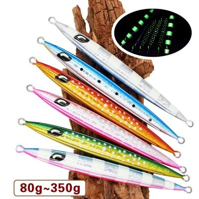 China Metal 100g/150g/200g/250g/300g Slow pitch Jigging fishing Metal Jigs tuna lure Trolling Shore Cast Bass Isca Pesca Swim bait for sale