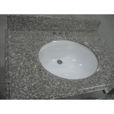 China Hot Sale Modern High Quality Granite White Rose Kitchen Countertop Bathroom Vanity Top for sale