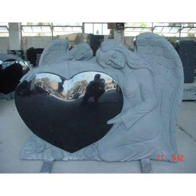 China Granite Mini Tombstone And Monument Custom Gray Angel Headstone From China Traditional Marble for sale