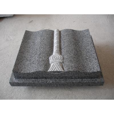 China Traditional Hand Carved Cheap Cemetery China Granite Book Headstones for sale