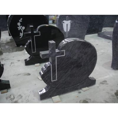 China Modern Customized Cheap Size Factory Price Natural Granite Orthodox Cross Headstone for sale