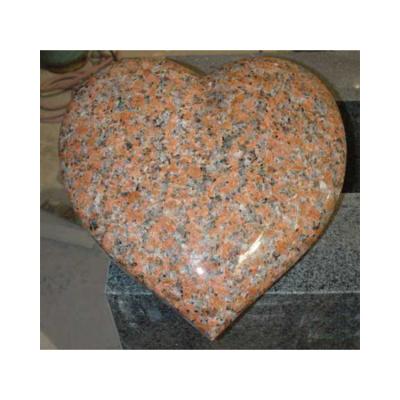 China Modern European Double Stud Granite Tombstone Heart Shaped Headstone for sale