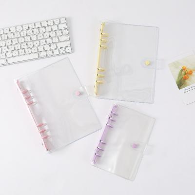 China Newest Transparent PVC Coating 6 Hole Notebook Sheet 6 Ring A5 A6 Binder for sale