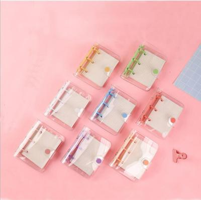 China New PVC Loose-leaf Transparent Decorative Loose-leaf Book Notepad Cute Binding Notebook for sale