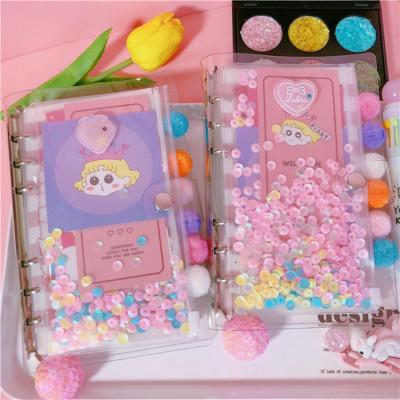 China Korean Beautiful Loose-leaf Central Institute of Statistics Notepad Cute Guestbook Notebook Binding Notebook for sale