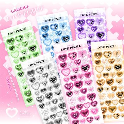 China Creative Heart Decorative Colorful Stickers Love Fashion Sticker Mobile Phone Stickers for sale