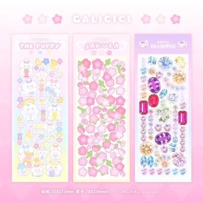 China Fashion Decorative Cute Decorative Sticker Newest Cartoon Sticker Daily Notebook Sticker for sale