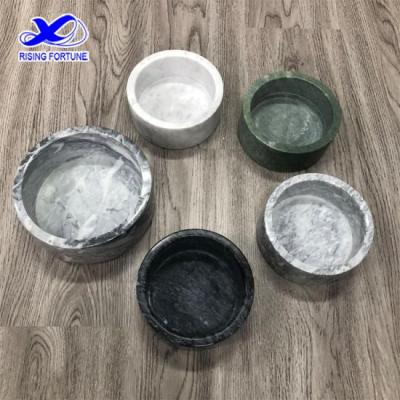 China Dishwasher Safe Engraved Custom Natural Marble Dog Bowl Pet Food Driver Marble Pet Bowl Viable for sale