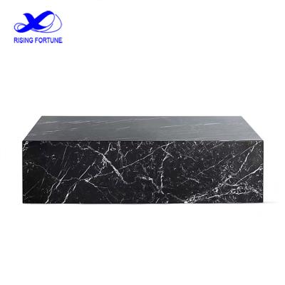 China (Others) Adjustable 2021 New Design Black Marquina Marble Center Coffee Table for sale